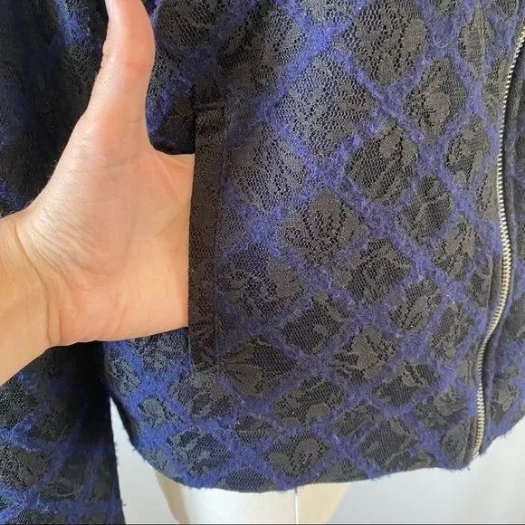 Anthropologie Madeleine Wool Lace  Bomber Jacket - Picture 10 of 12